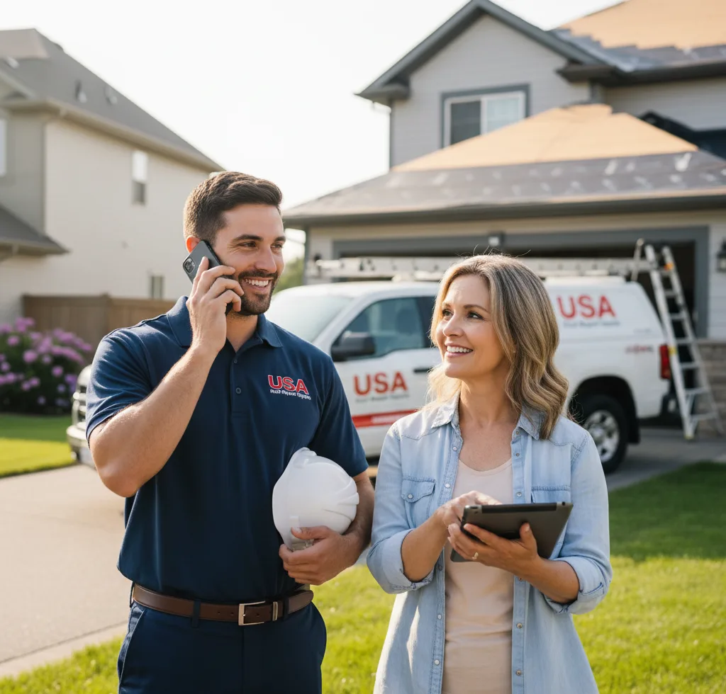 USA Roof Repair Experts customer support in Leeper